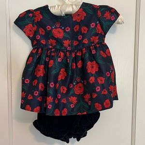 Gymboree navy floral dress